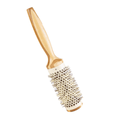 WOODEN HAIR DRYER BRUSH (WHITE CERAMIC)