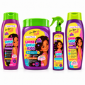 Active Plus Loose Curly Kids 4-Piece Hair Care Set, Shampoo 400 ml, Conditioner 400 ml, Hair Mask Treatment Cream 1 kg, Leave-In Spray 250 ml (Active Plus Love Your Curls Curly Coily Kids Hair Care Set)